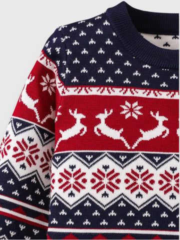 Boys Knit Chevron Christmas Sweater