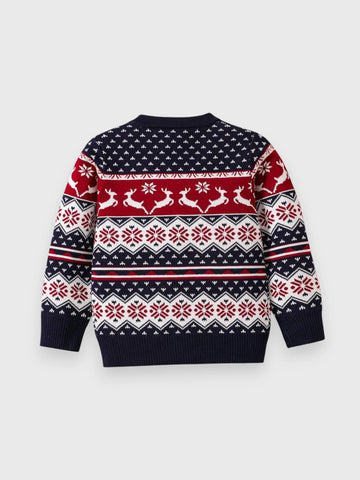 Boys Knit Chevron Christmas Sweater