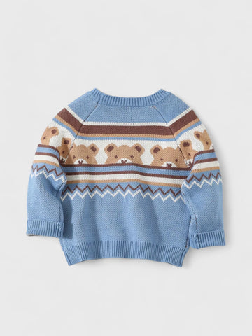 Baby Boy Bear Knitted Sweater