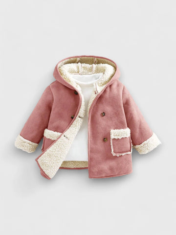 Baby Girl Sherpa Lined Fleece Jacket