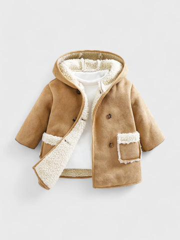 Baby Girl Sherpa Lined Fleece Jacket