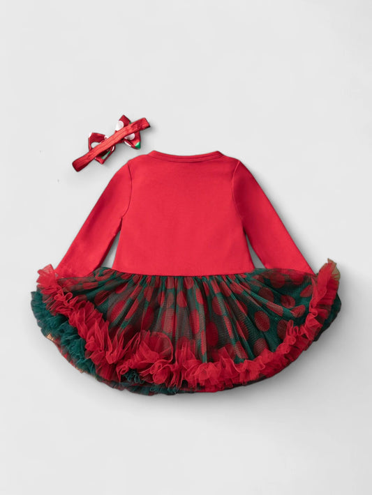 2 Pc Baby Girl 1st Christmas Tutu Dress