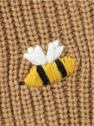 Baby Girl Bee Embroidered Sweater