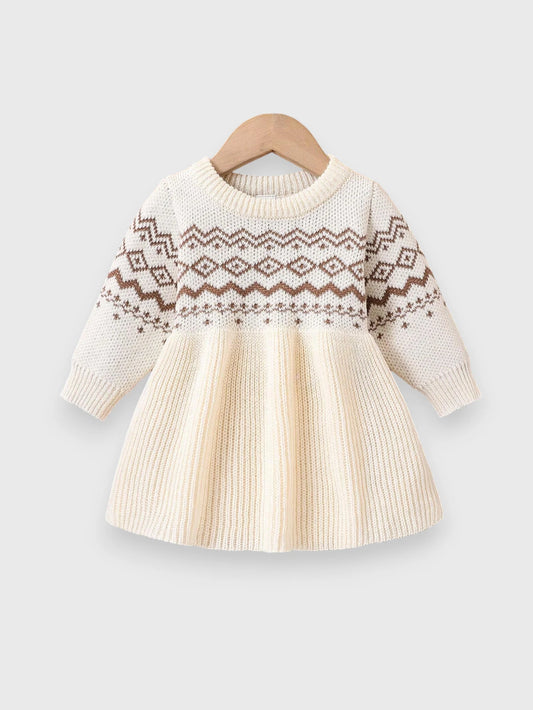 Baby Girl Chevron Sweater Dress