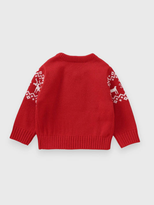 Baby Girl Christmas Elk Pattern Sweater