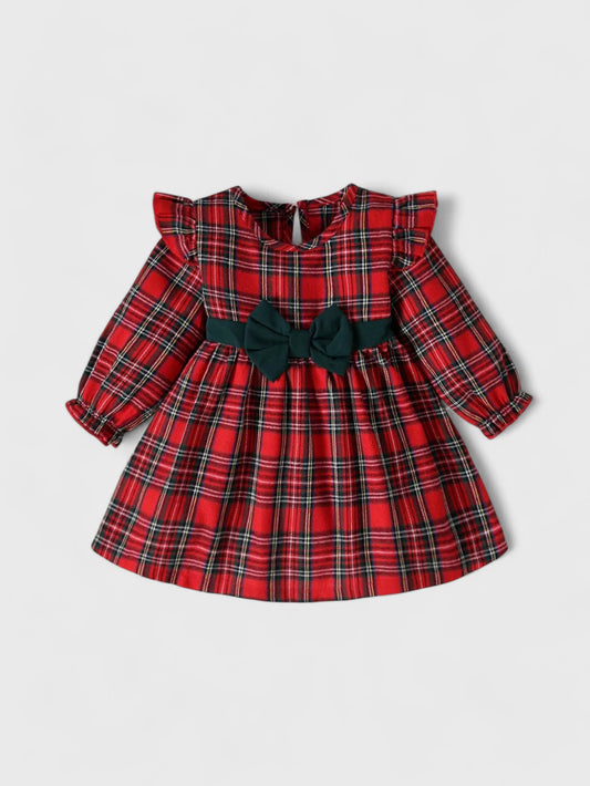 Baby Girl Retro Plaid Holiday Dress