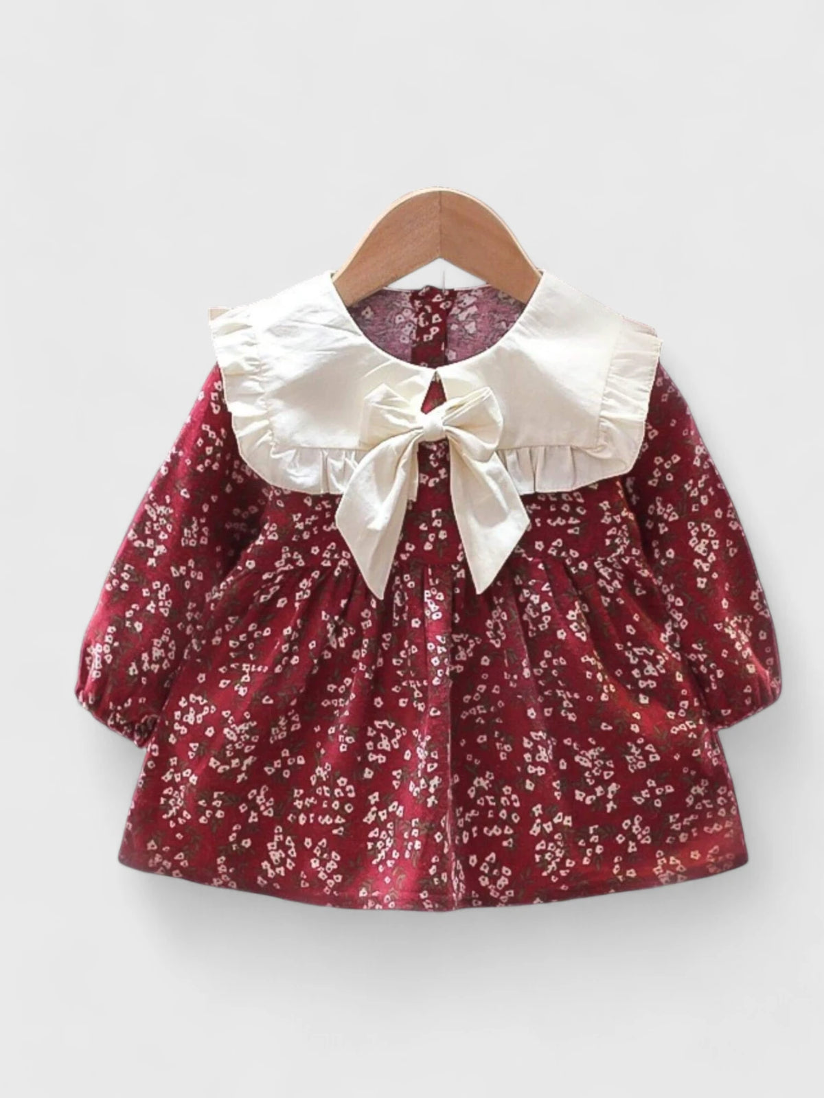 Baby Girl Square Collar Ditsy Floral Dress