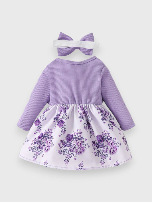 2 Pc Baby Girl Faux Bolero Floral Dress