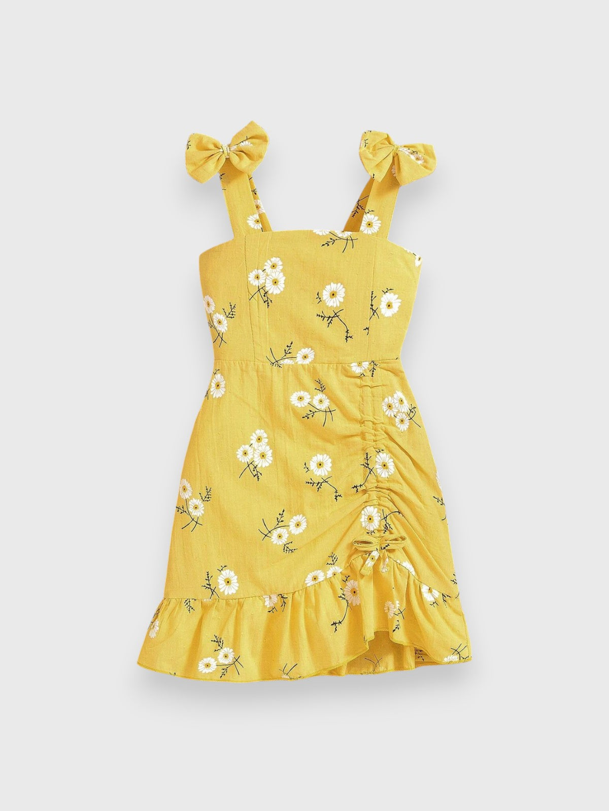 Girl Daisy Ruch Hem Dress