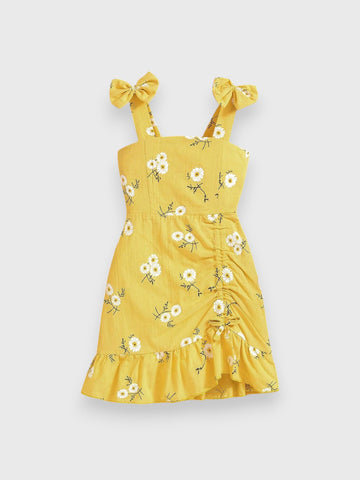 Girl Daisy Ruch Hem Dress