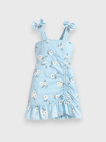 Girl Daisy Ruch Hem Dress