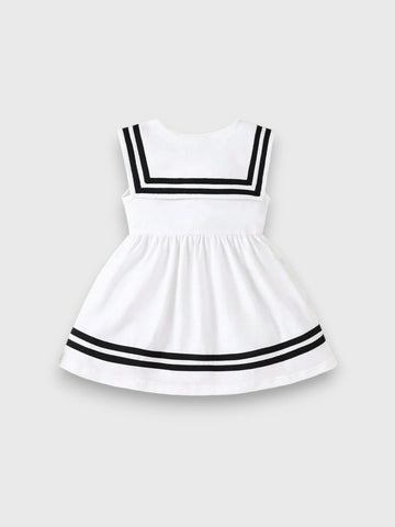 Baby Girl Sleeveless Sailor Dress