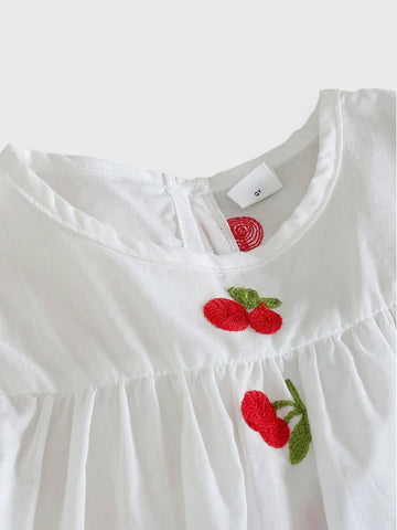 2 Pc Baby Girl Cherry Top with Jeans