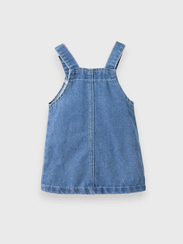 Baby Girl Daisy Denim Overall Dress