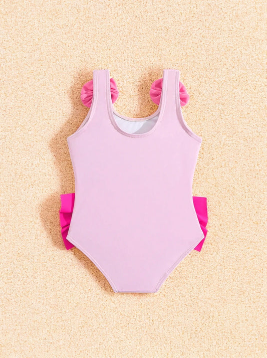 Baby Girl One Piece Princess Swan Swimsuit