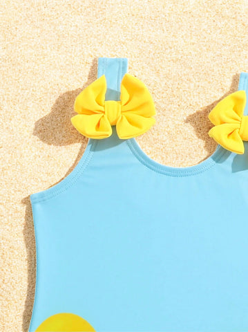 Baby Girl One Piece Rubber Ducky Swimsuit