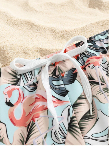 Baby Boys Tropical Flower Swim Shorts