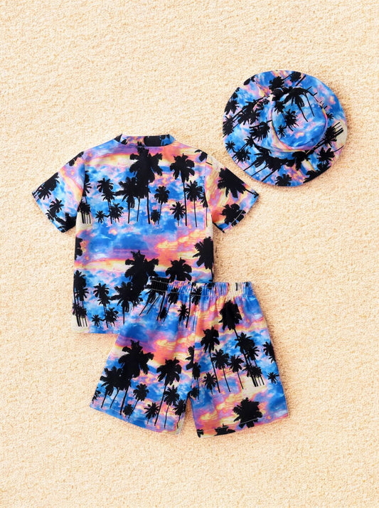 3 Pc Boys Sunset Beach Print Set