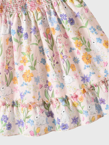 Baby Girl Easter Tulip and Bunny Dress
