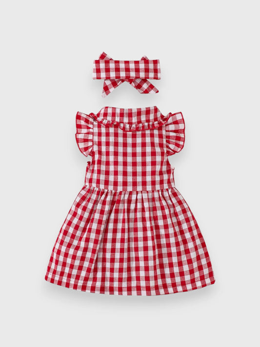 2 Pc Baby Girl Picnic Gingham Dress