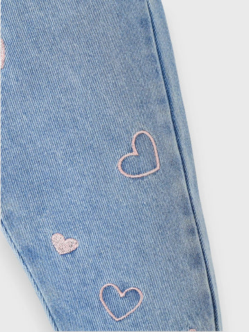 Baby Girl Heart Embroidered Denim