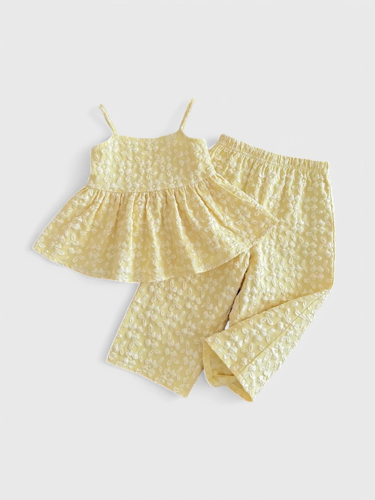 2 Pc Girl Peplum Cami with Pants