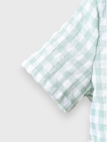Baby Boy Gingham Shirt Short Set