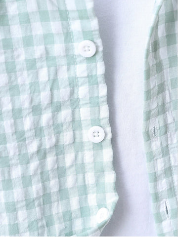 Baby Boy Gingham Shirt Short Set