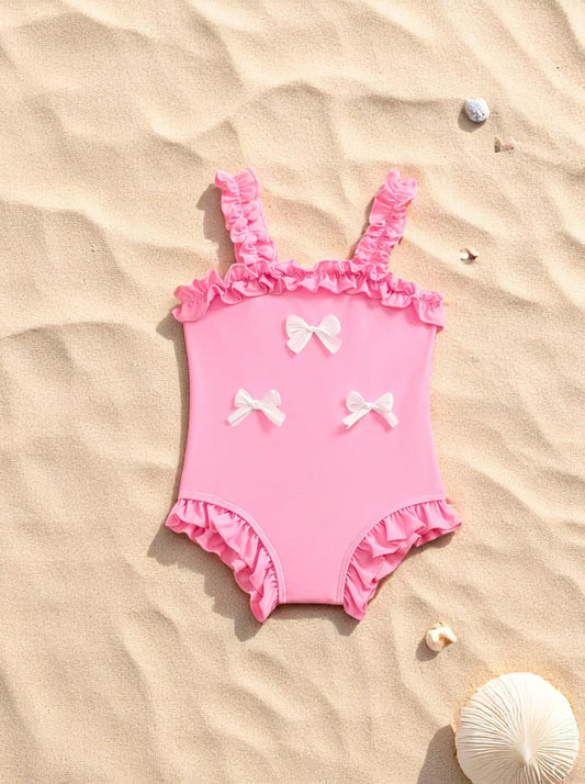 Baby Girl Ruffle Bow Swimsuit