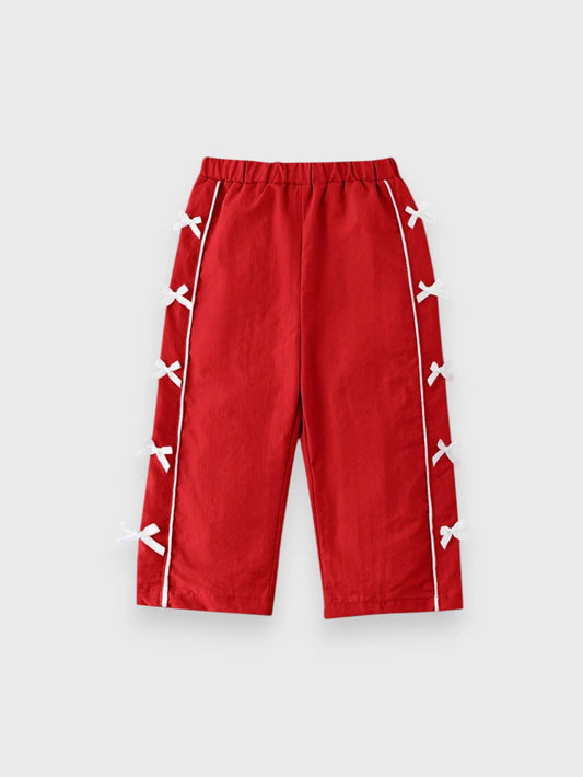 Baby Girl Wide Sport Bow Pant