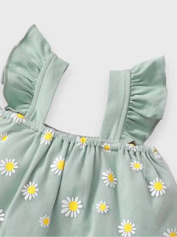 3 Pcs Baby Girl Daisy Cotton Set