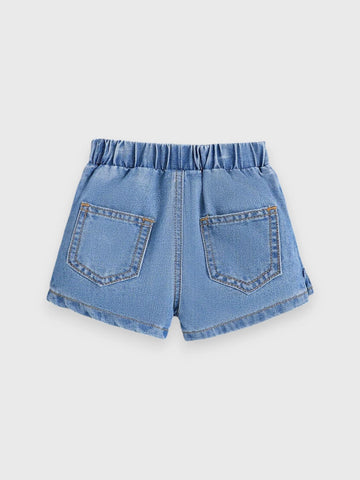 Baby Girl Denim Ruffle Skort