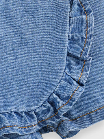 Baby Girl Denim Ruffle Skort