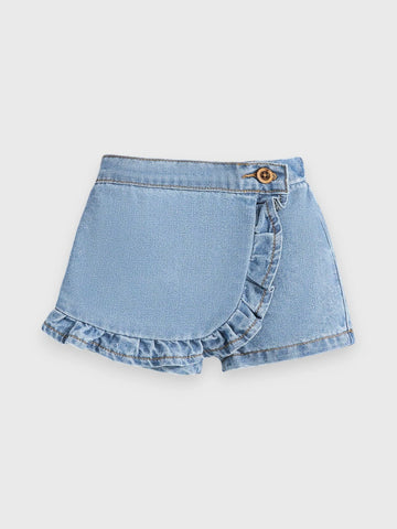 Baby Girl Denim Ruffle Skort