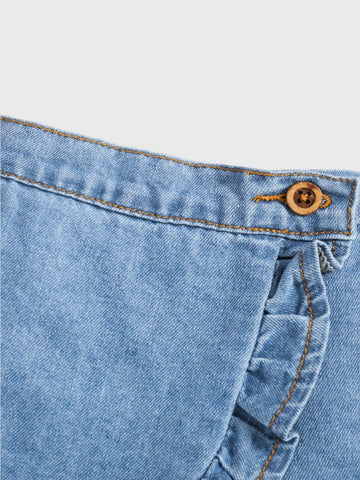 Baby Girl Denim Ruffle Skort