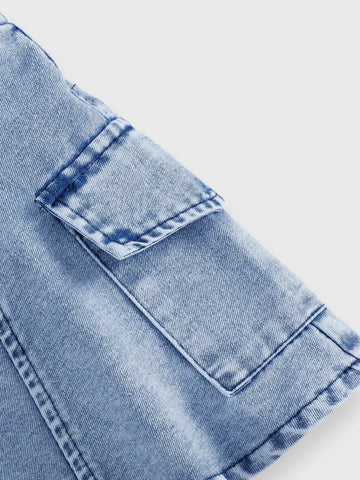 Baby Girl Cargo Pocket Denim Dress