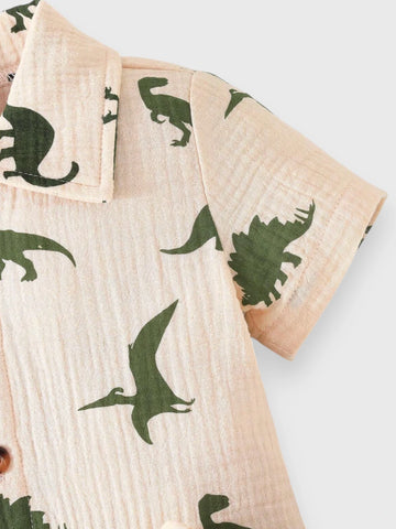 2 Pcs Baby Boy Dinosaur Summer Set