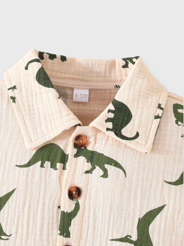 2 Pcs Baby Boy Dinosaur Summer Set