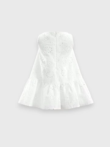Baby Girl White Flare Eyelet Dress