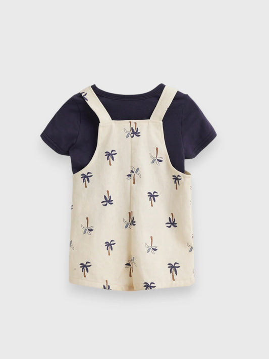 Baby Boy Palm Tree Overall with Tee