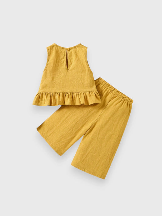 2 Pc Baby Girl Wide Leg Set