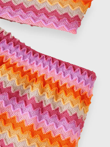 2 Pc Baby Girl Chevron Knit Daisy Set