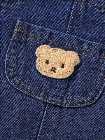 Baby Bear Patch Denim Overall