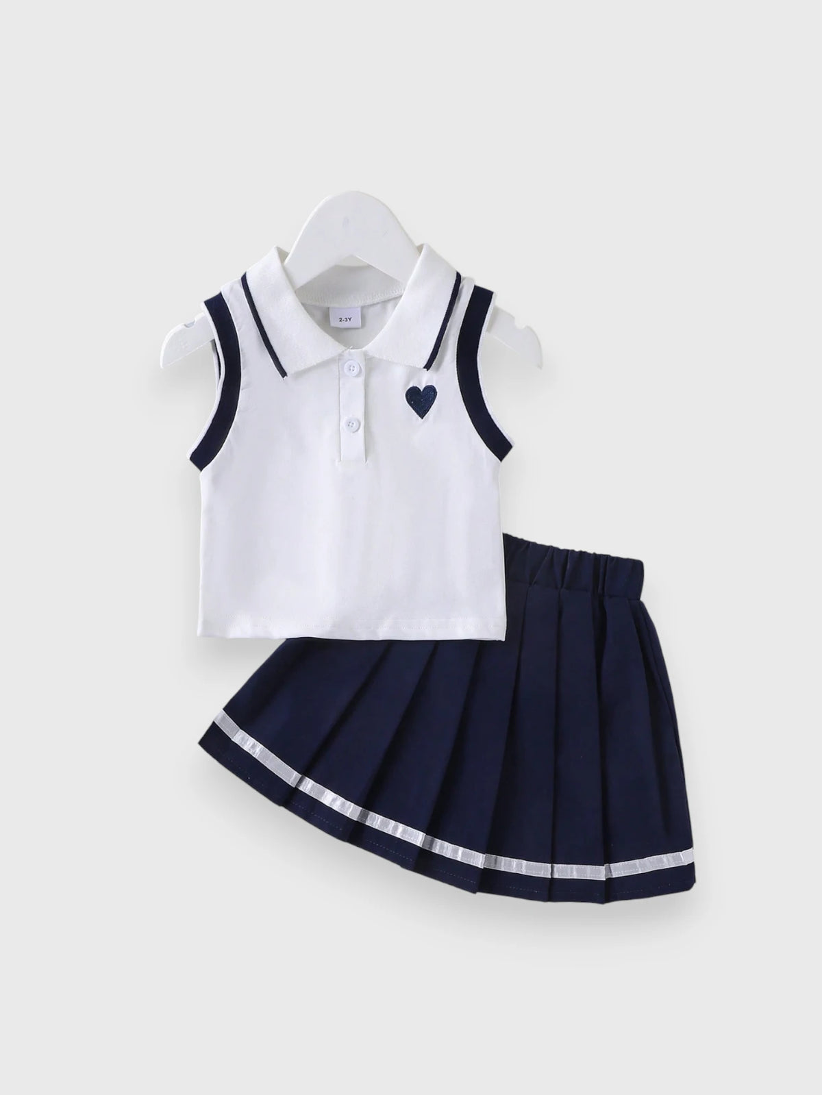 2 Pc Baby Girl Tennis Polo and Skirt Set