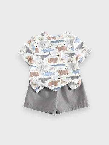 2 Pc Baby Boy Nature Animal Set