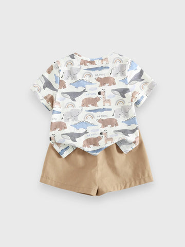 2 Pc Baby Boy Nature Animal Set