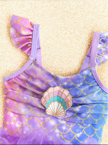 Baby Girl Mermaid Tutu Swimsuit