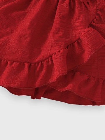 Baby Girl Puff Sleeve Seersucker Dress