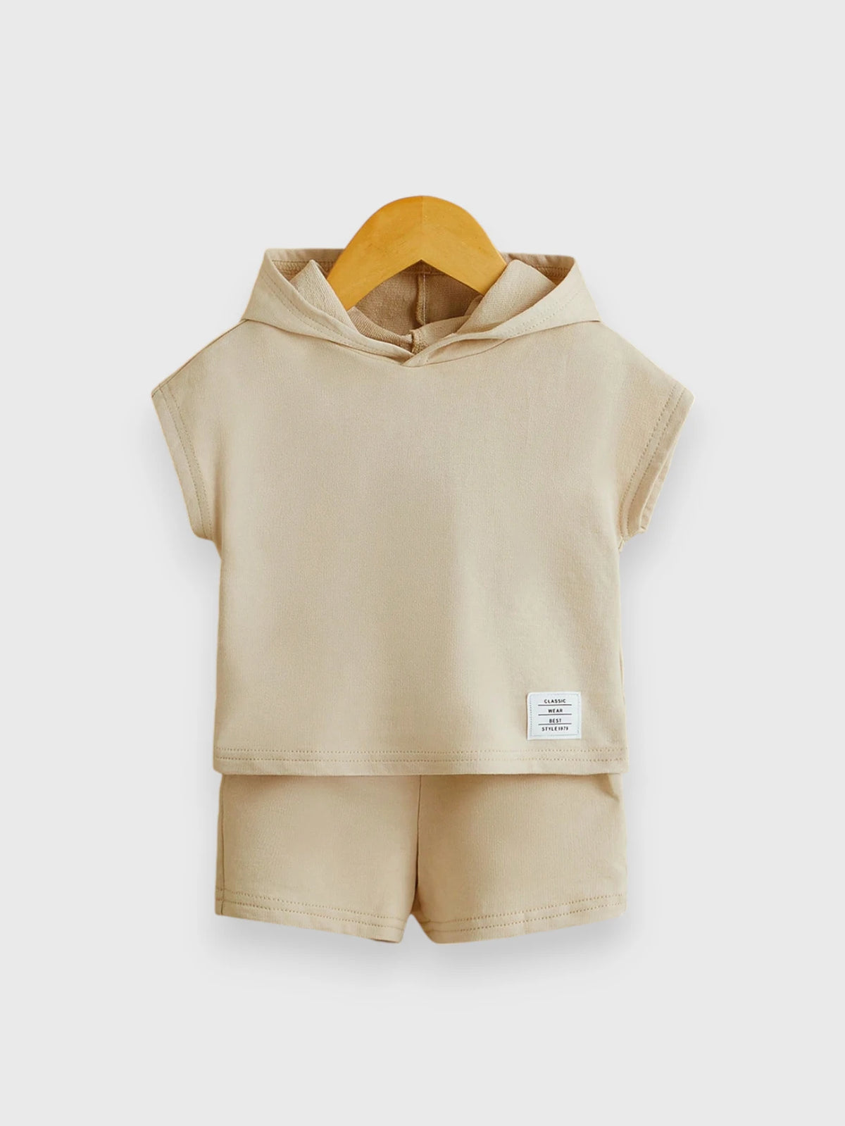 2 Pc Baby Boy Hooded Tee Set