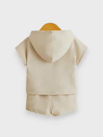 2 Pc Baby Boy Hooded Tee Set